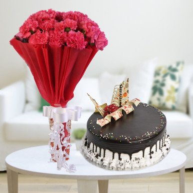 cake and  flower 
